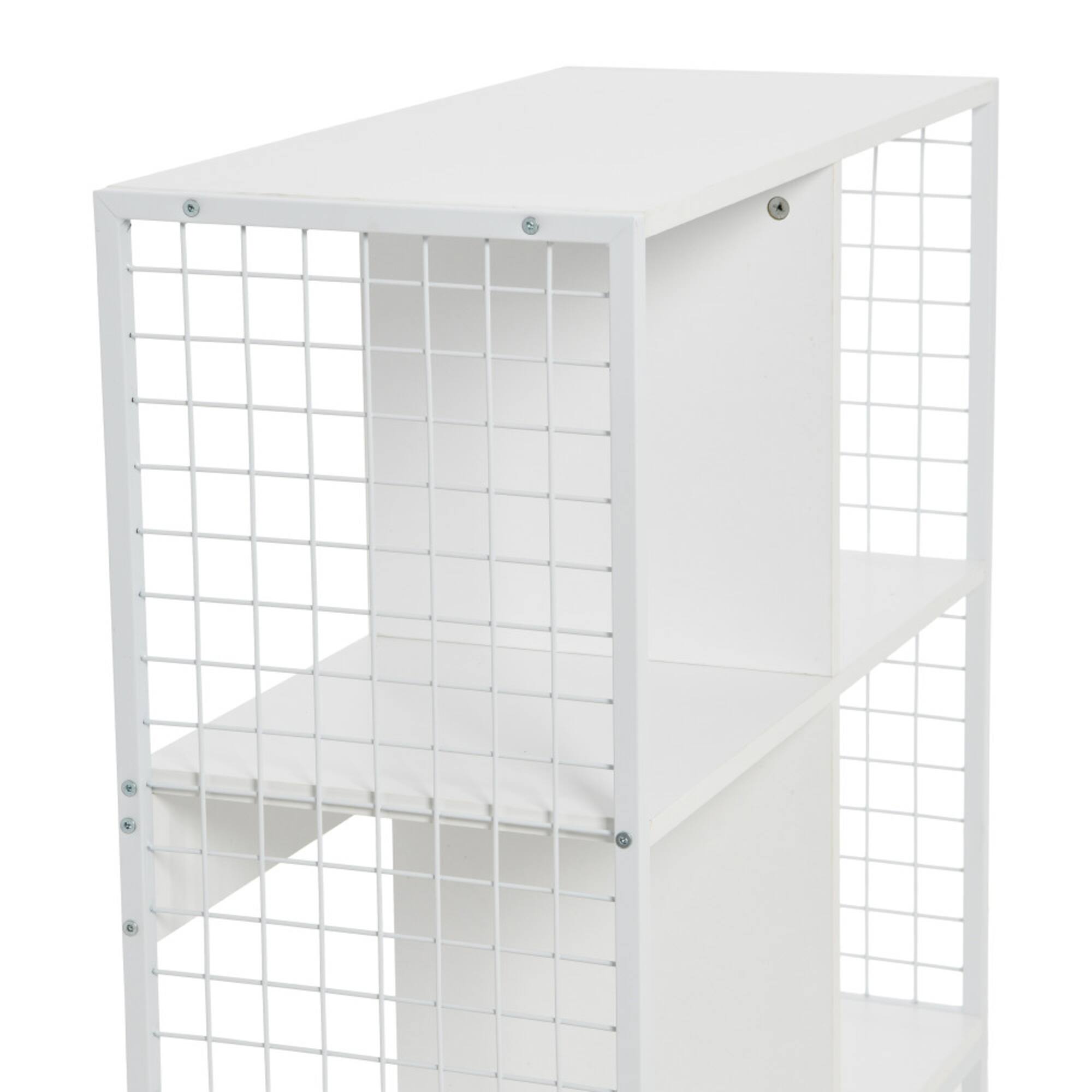 Household Essentials 28" 4-Compartment Trellis Storage Bookshelf